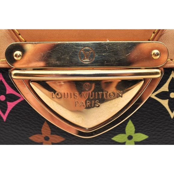 Auth Louis Vuitton Monogram Multicolor Rita 2way Hand Bag Black - Picture 7 of 11